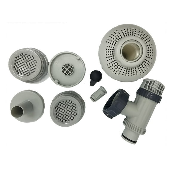 Intex 26005E Above Ground Swimming Pool Inlet Replacement Part Kit for Large Pool (3 Holes)