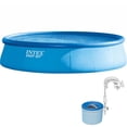 thumbnail image 1 of Intex 26175EH Easy Set Inflatable Pool (18' x 48") Bundle with Intex Deluxe Wall Mount Surface Pool Skimmer, 1 of 11