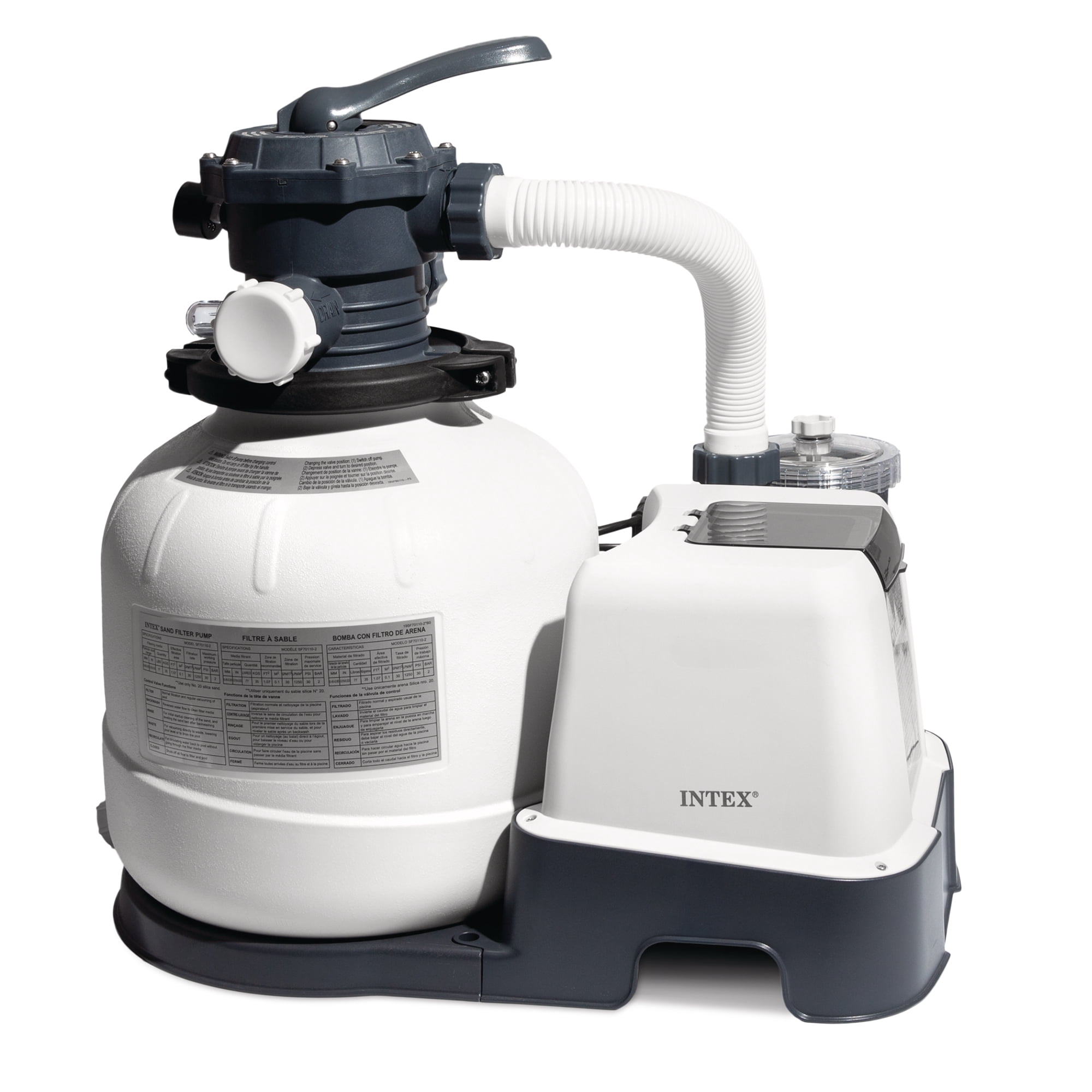 Intex 26675EG 1600 GPH Krystal Clear Pool Saltwater System and Sand Filter Pump
