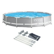 Intex 26700EH 10ft x 30in Prism Metal Frame Above Ground Backyard Swimming Pool Pump Not Included