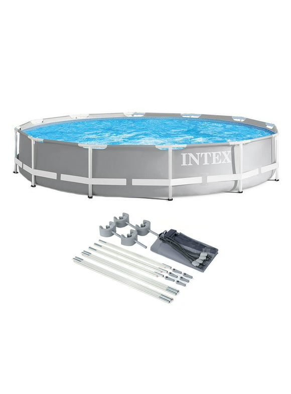 Intex 26700EH 10ft x 30in Prism Metal Frame Above Ground Backyard Swimming Pool (Pump Not Included)