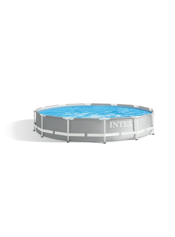 Intex 26710EH 12 ft x 30 in Prism Frame Round Above Ground Swimming Pool, (No Pump)