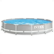 Intex 26710EH 12 ft x 30 in Prism Frame Round Above Ground Swimming Pool, (No Pump)