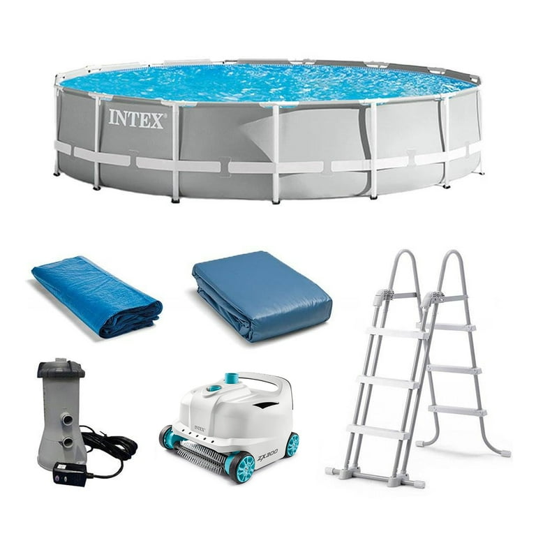 Intex Easy Set Up 15ft x 42in Prism Frame Above Ground Pool with