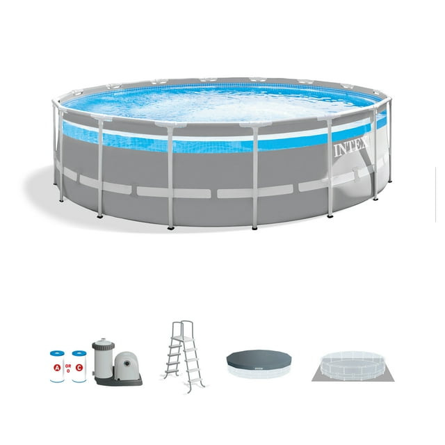 Intex 26729EH 16ft x 48in Clearview Prism Above Ground Swimming Pool w/Pump