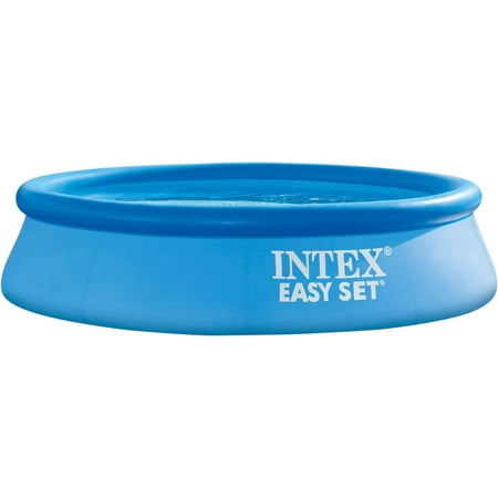 Intex 10ft Round Easy Set Above Ground Swimming Pool for Kids & Families, Inflatable Ring Outdoor Backyard Pool, Quick Setup Summer Water Fun Pool, 30in Deep (28120EH)