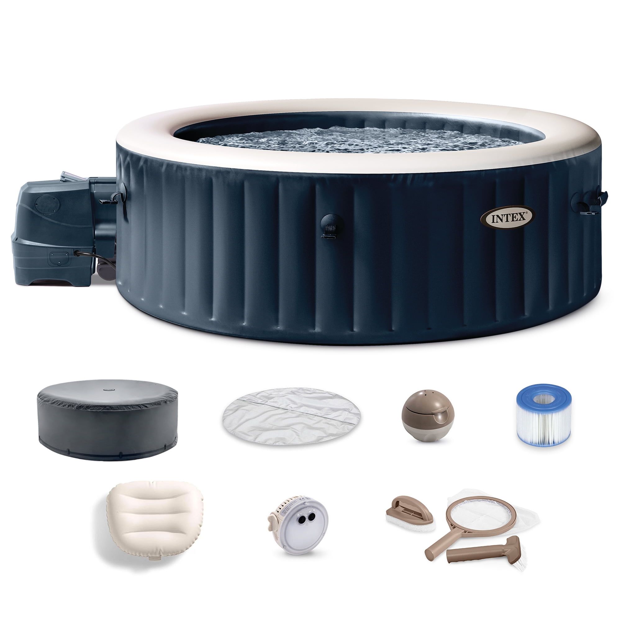 Intex 28429EP PureSpa Plus 77x28 Inch Hot Tub w/ Maintenance Accessory Kit