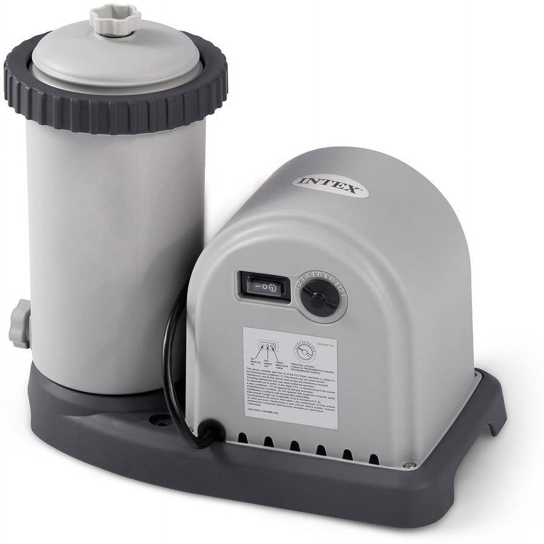 Intex 1500 GPH Gray Above Ground Pool Filter Pump