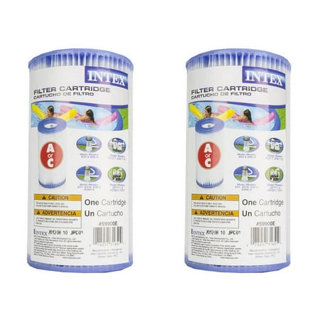 Intex 29000E Pool Easy Set Type A Replacement Filter Pump Cartridge, (2 Pack)