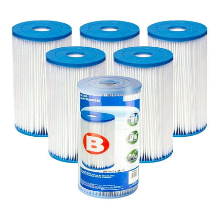 Intex - Swimming Pool Type B Replacement Filter Pump Cartridge (6 Pack)