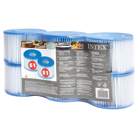 Intex 29011E Type S1 Easy Set Pool Filter Replacement Cartridges (6 Filters)