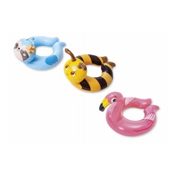 Intex, 3 Pack- Animal Head Split Ring Pool Floats Bundle Includes Bee ...