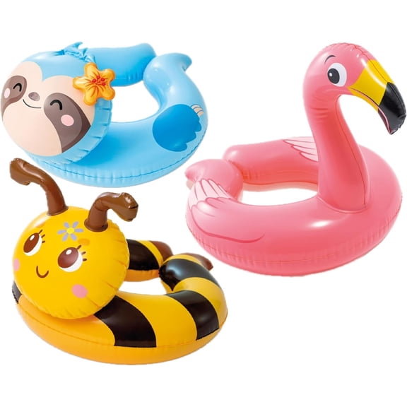 Intex Animal Split Inflatable Swim Ring, Assorted Designs