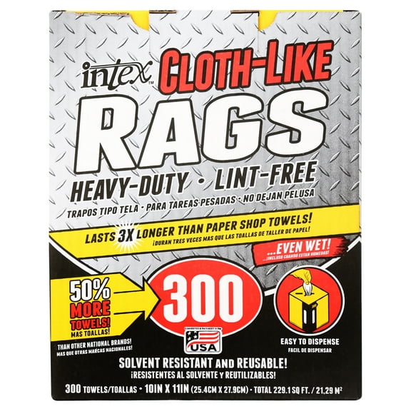Intex Nw-00454-75 Cloth-Like Wiping Rags, Fiber Blend