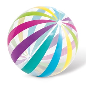 Intex 42" Jumbo Striped Transparent Beach Ball, Ages 3+