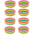 thumbnail image 1 of Intex 34in x 10in Sunset Glow Soft Inflatable Baby/Kids Swimming Pool (8 Pack), 1 of 5