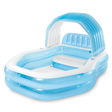 Intex 57186EP Swim Center Sun Shade Family Inflatable Pool 90" X 75" X 53"