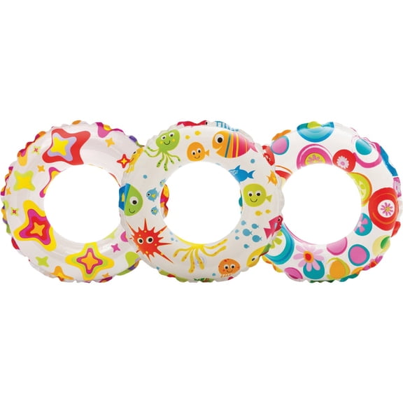 Intex, 59230EP-C3 Recreation 59230EP Lively Print Swim Ring 20", Assorted Designs, Multi