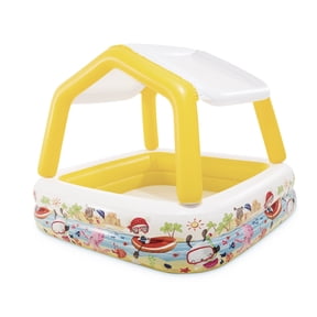 Intex 5ft x 48in Inflatable Ocean Scene Sun Shade Kids Pool With Canopy