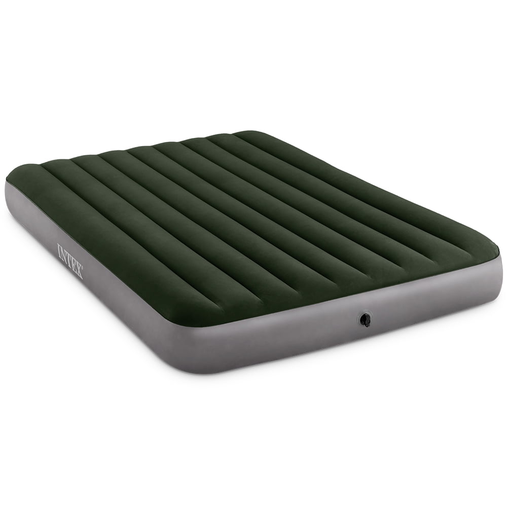 Intex 64723WL Durabeam Expedition Inflatable Air Mattress Air Bed w/ Pump, Queen