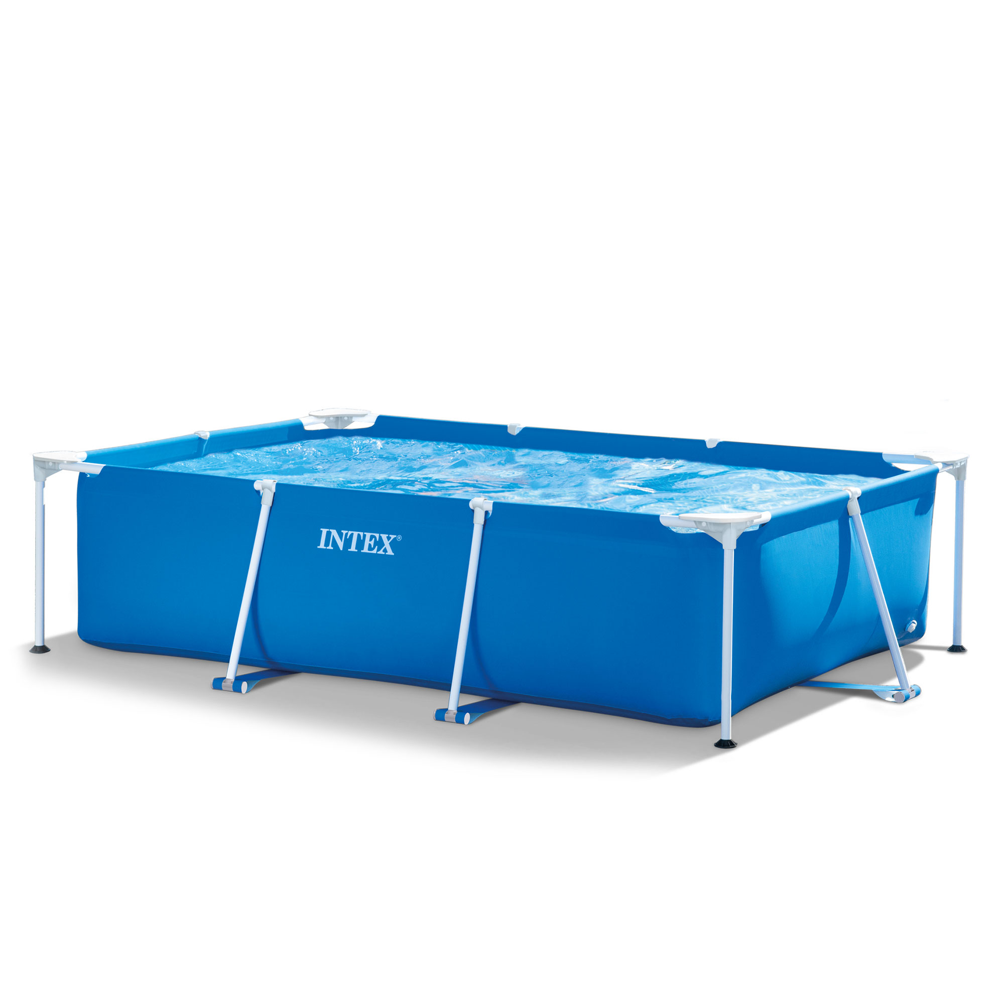 Intex 8.5ft x 26in Rectangular Frame Above Ground Swimming Pool, Blue - image 1 of 11