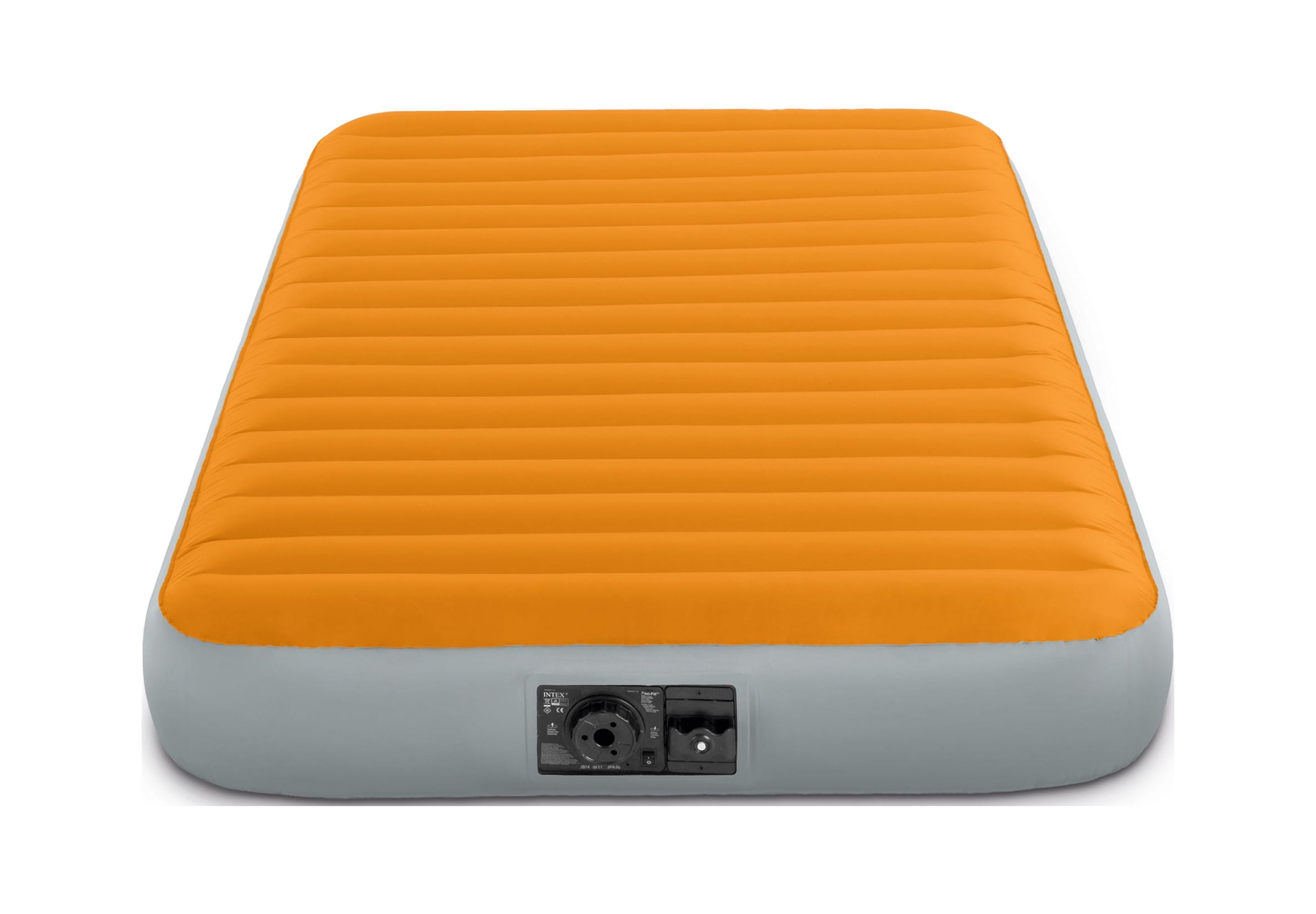 Intex 8in Twin Super Tough Air Mattress Bed with Built In Battery Pump Batteries Not Included