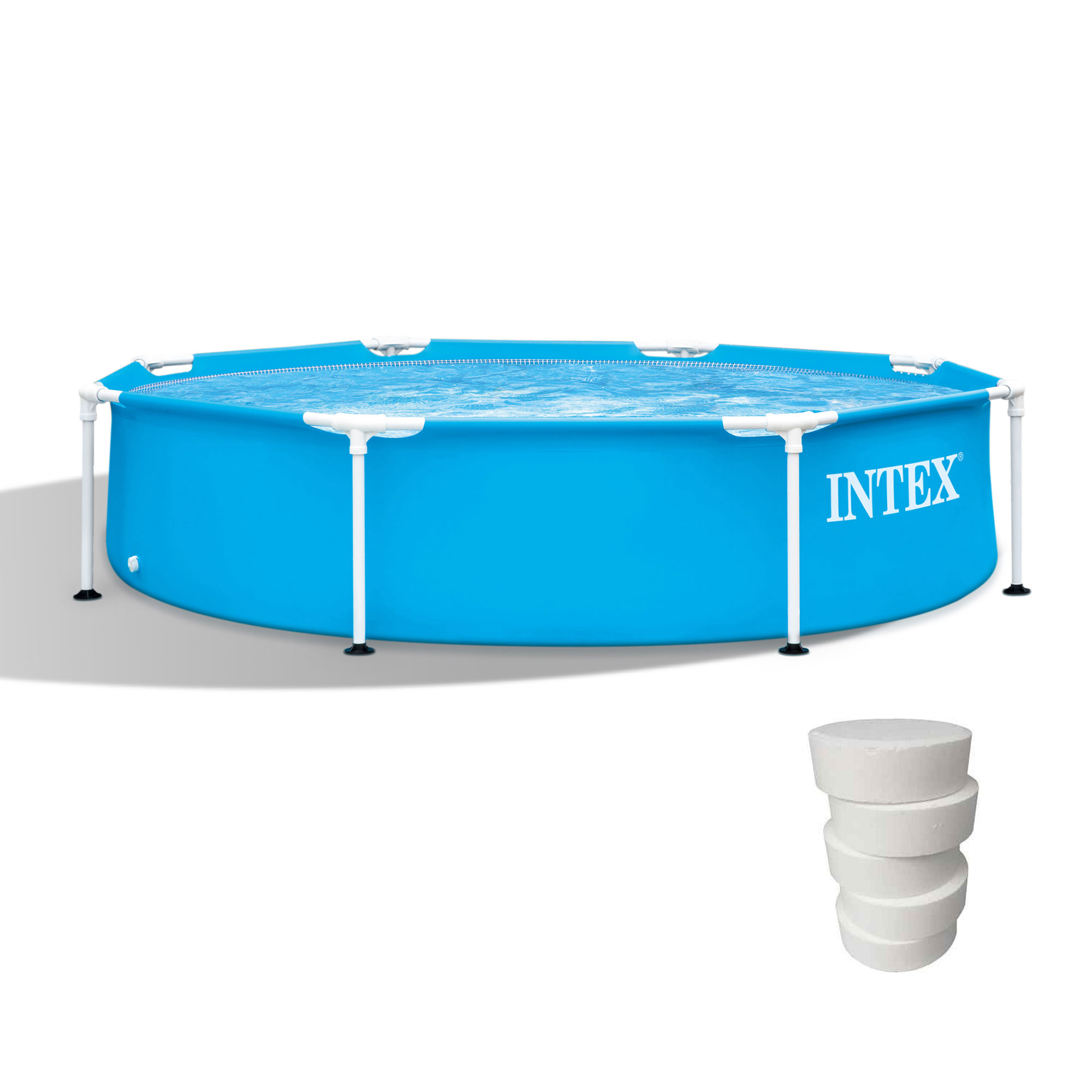 Intex 8' x 20" Metal Frame Pool & Chlorine Tablets