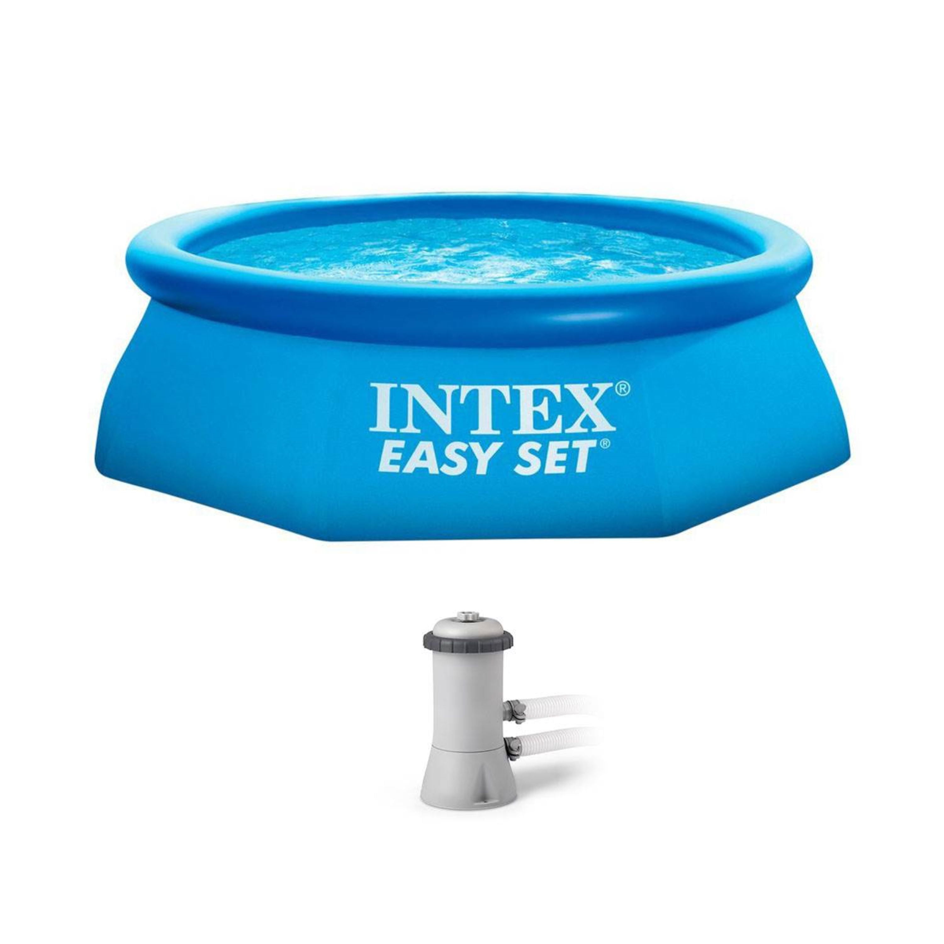 Intex x 30in Easy Inflatable Above Ground Polygonal Pool w/ Pump Walmart.com