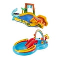 thumbnail image 1 of Intex 8ft x 6.25ft x 43in Dinosaur Play Pool & Inflatable Rainbow Play Pool, 1 of 12
