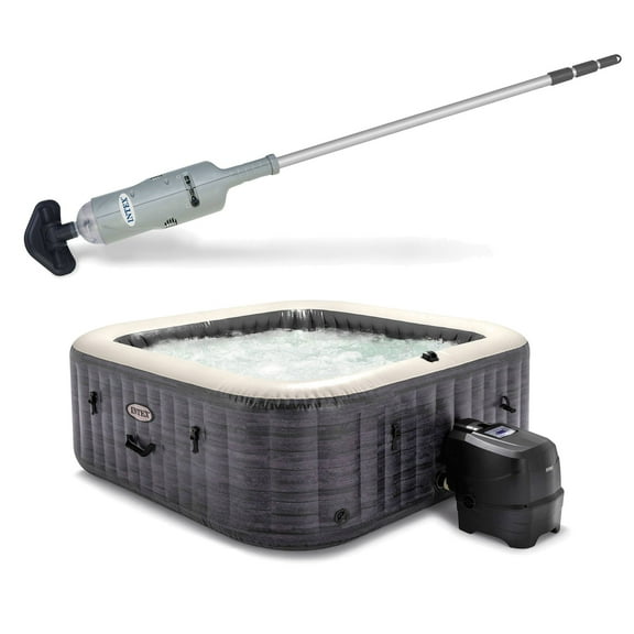 Intex Above Ground Pool Vacuum Cleaner and Inflatable Hot Tub, Greystone