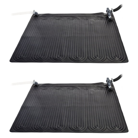 Intex Above Ground Swimming Pool Water Heater Solar Mat 28685E, Black (2 Pack)
