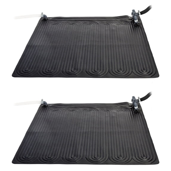 Intex Above Ground Swimming Pool Water Heater Solar Mat 28685E, Black (2 Pack)