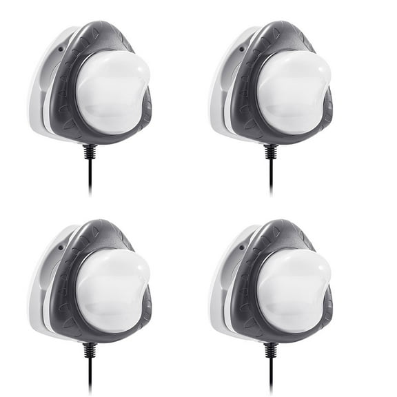 Intex Above Ground Underwater LED Magnetic Swimming Pool Wall Light (4 Pack)