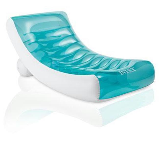 Intex Adult Transparent Blue  Inflatable Rockin' Lounge Swimming Pool Lounge Chair - image 1 of 6