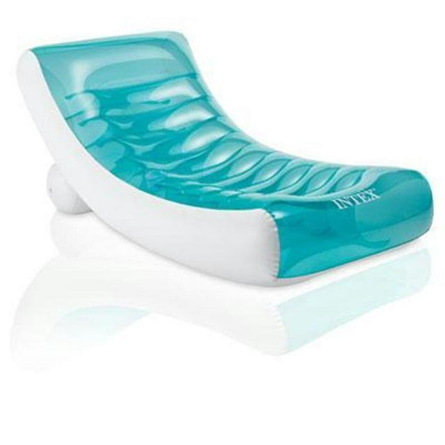 Intex Adult Transparent Blue  Inflatable Rockin' Lounge Swimming Pool Lounge Chair