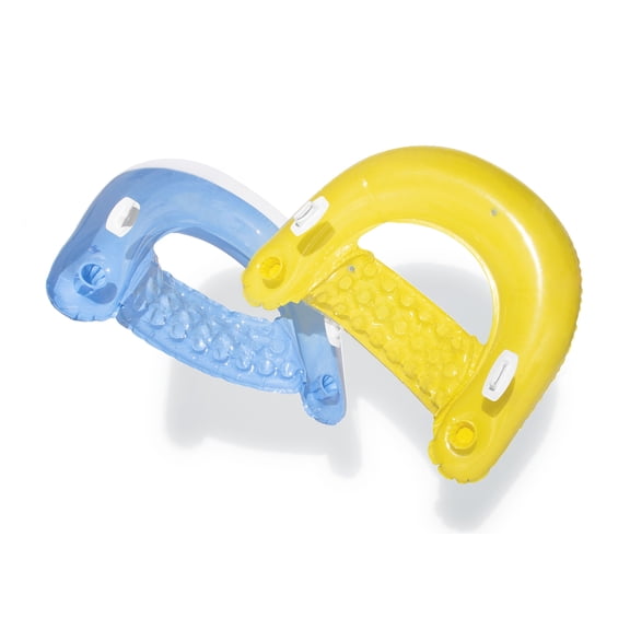 Intex Blue And Yellow Sit N Float Adult Lounge 2 Pack