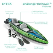 Intex Challenger K2 2-Person Inflatable Kayak and Accessory Kit Oars & Pump