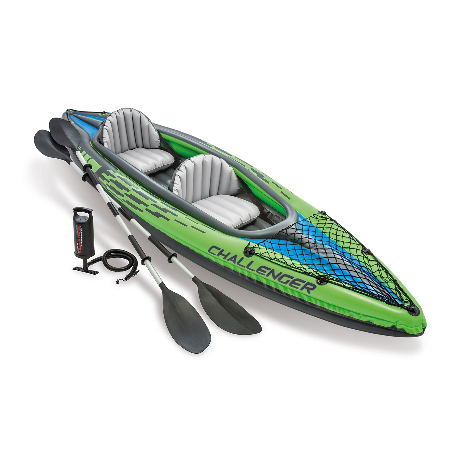 Intex Explorer K2 Yellow 2 Person Inflatable Kayak with Aluminum Oars ...