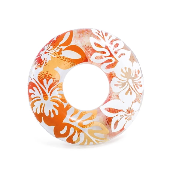 Intex 36 Inch Colorful Transparent Inflatable Swimming Pool Ring Float