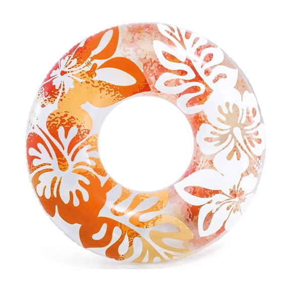 Intex 36 Inch Colorful Transparent Inflatable Swimming Pool Ring Float