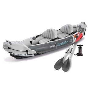 Intex Dakota K2 2 Person Inflatable Kayak & Accessory Kit w/Oars & Pump
