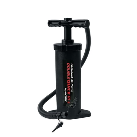 Intex - Double Quick III Hand Pump, Includes 3 Different Nozzles, Black