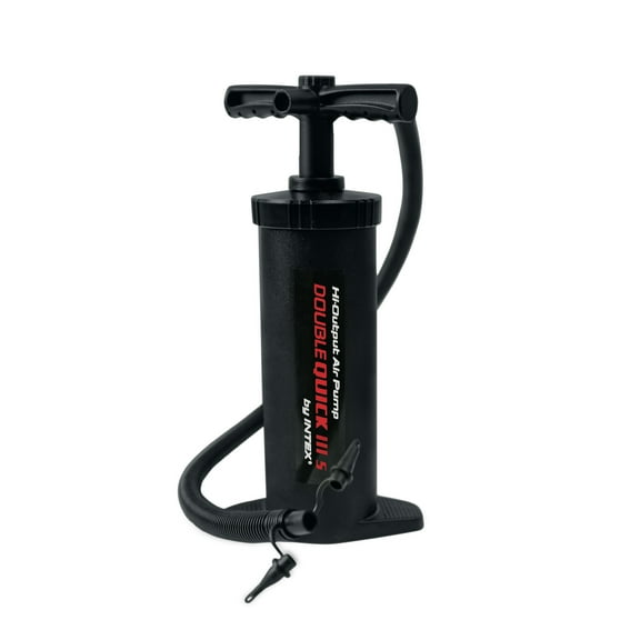 Intex Double Quick III S Hand Air Pump, Black, 14.5" Height