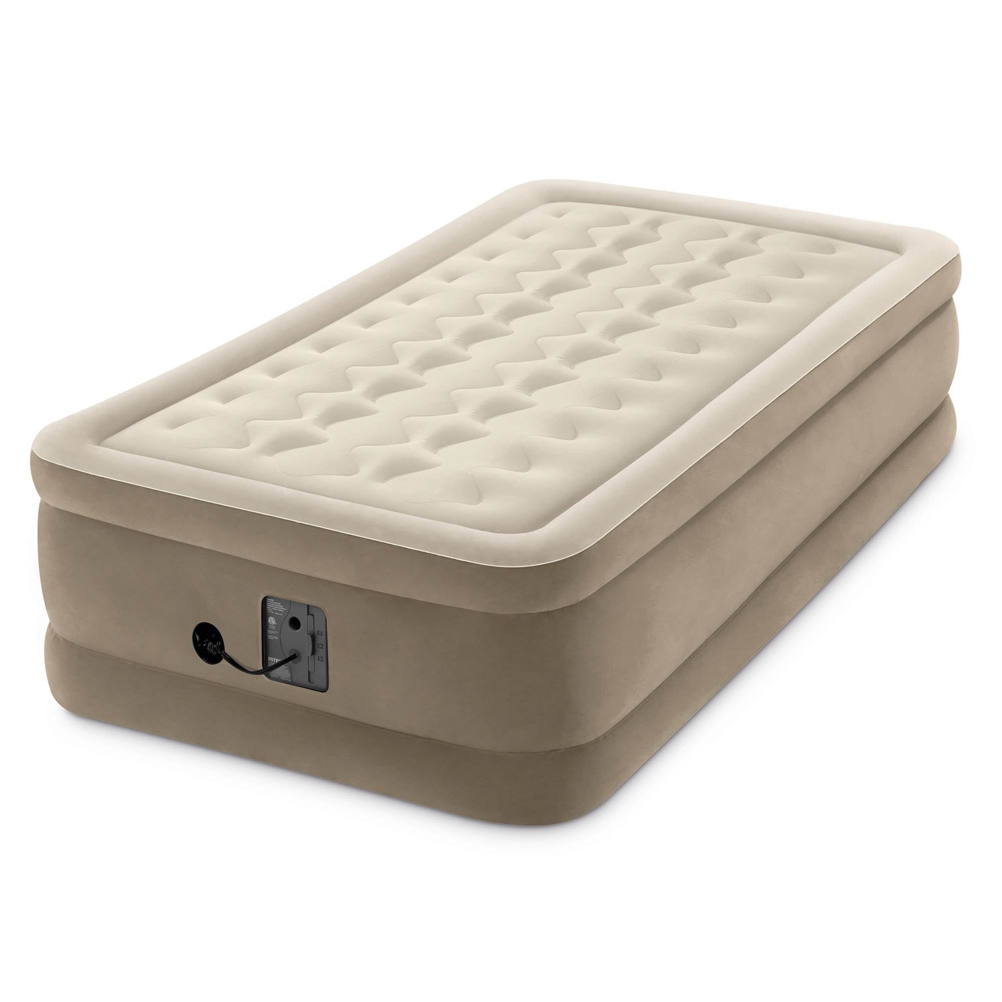 Intex Dura Beam 18 Inch Inflatable Airbed Mattress with Internal Pump