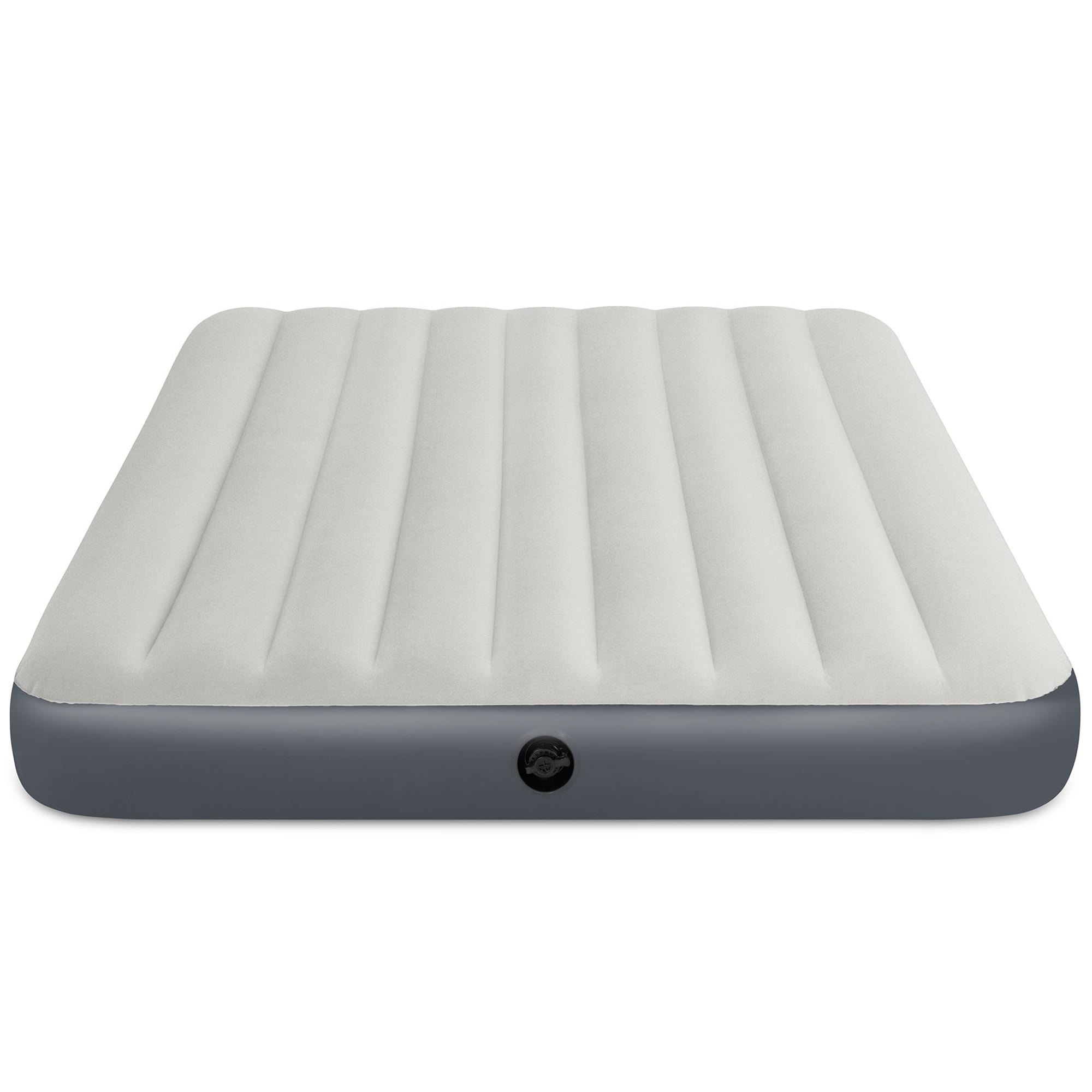 Intex: Dura-Beam Airbed - Queen, Grey - 10" Single-High Inflatable Mattress, Fiber-Tech Construction, Velvety Sleep Surface, 80x60", 2 Person, 64103FL