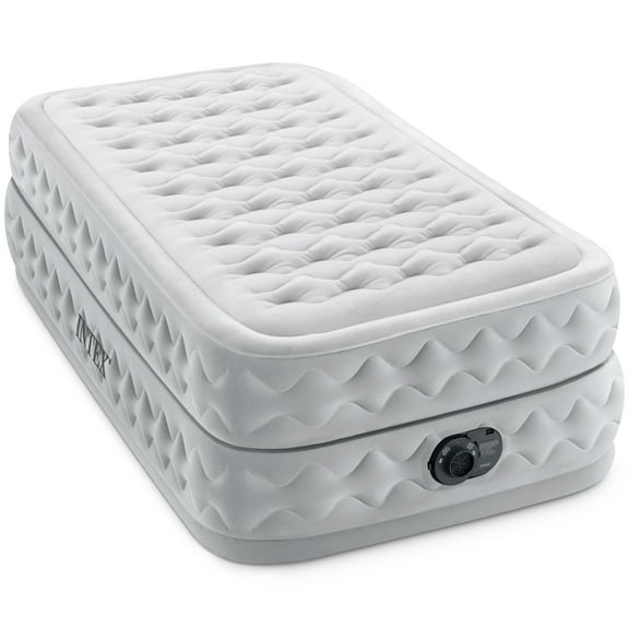 Intex Dura-Beam Deluxe 20" Raised Air Mattress with Built-in Pump, Twin