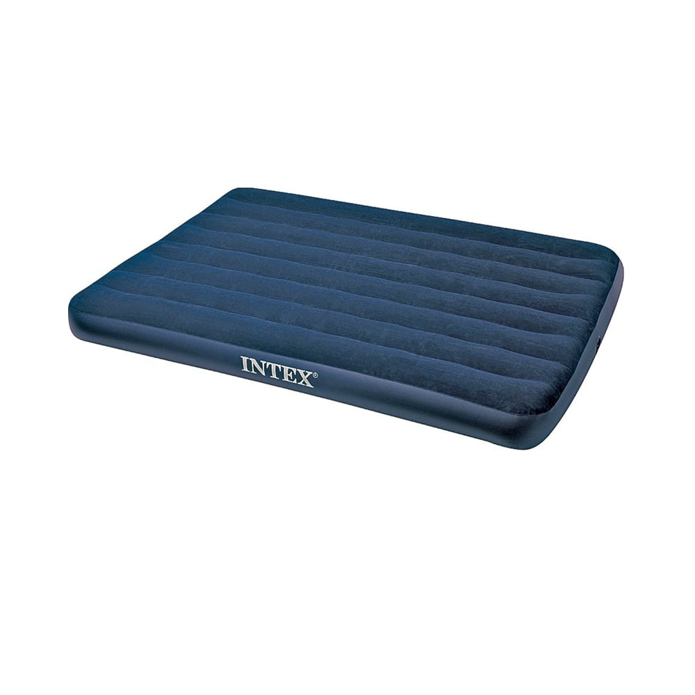 Blue Full Size Fiber-Tech Air Mattress with Pump