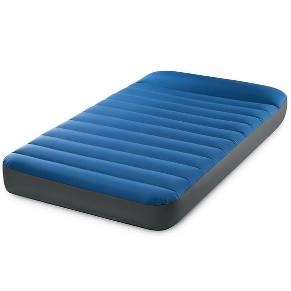 Intex: Dura-Beam: TruAire Pillow Mat - Twin - 8.5" Inflatable Air Mattress, QuickFill USB Pump, Puncture-Resistant Fiber-Tech, Carry Bag, 300lb Cap