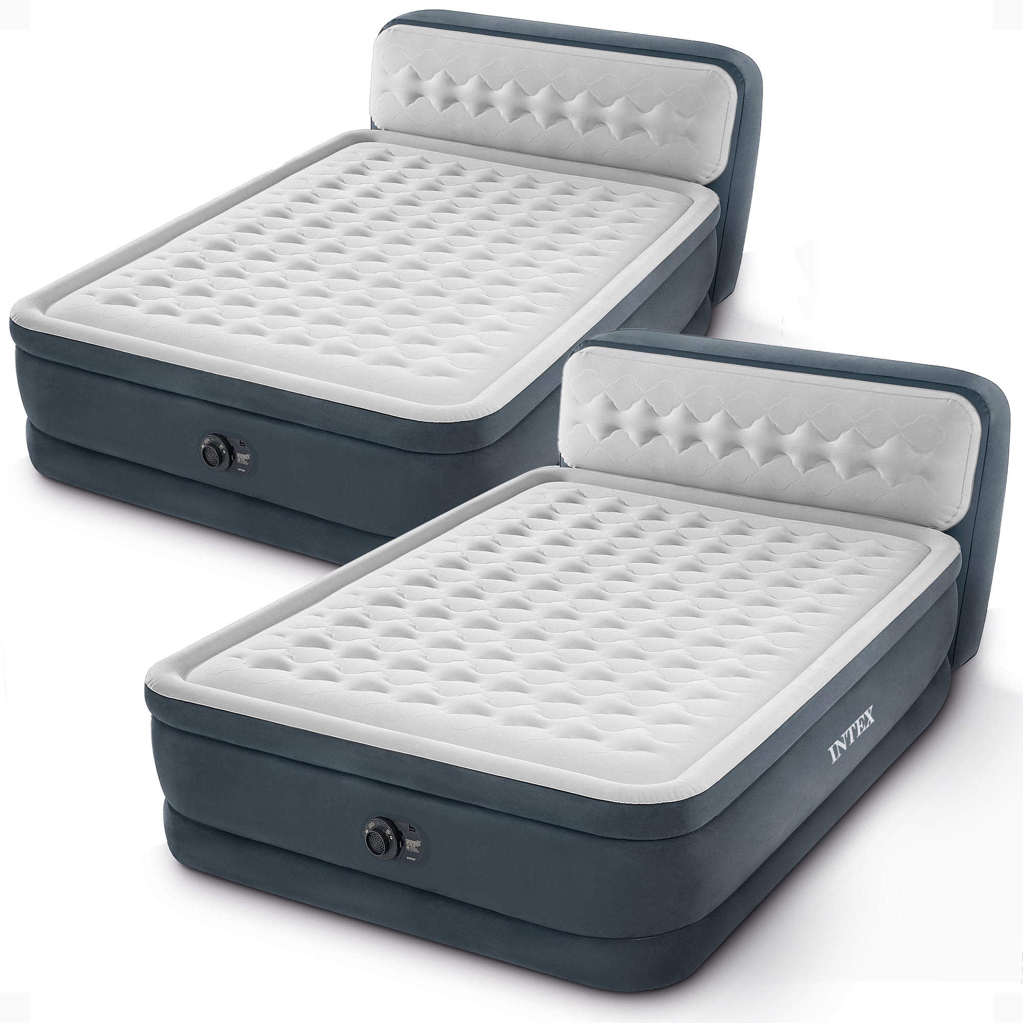 Intex DuraBeam Ultra Plush Queen Size Air Mattress Raised Bed with