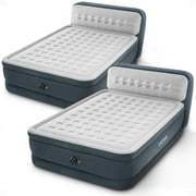 Intex DuraBeam Ultra Plush Headboard Airbed w/Built In Pump, Queen 2 Pack